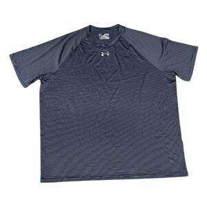 Under Armour Navy Striped Heatgear Loose Fit Tee XL